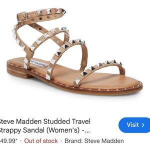 Steve Madden Nude/Tan Studded Strappy Sandals